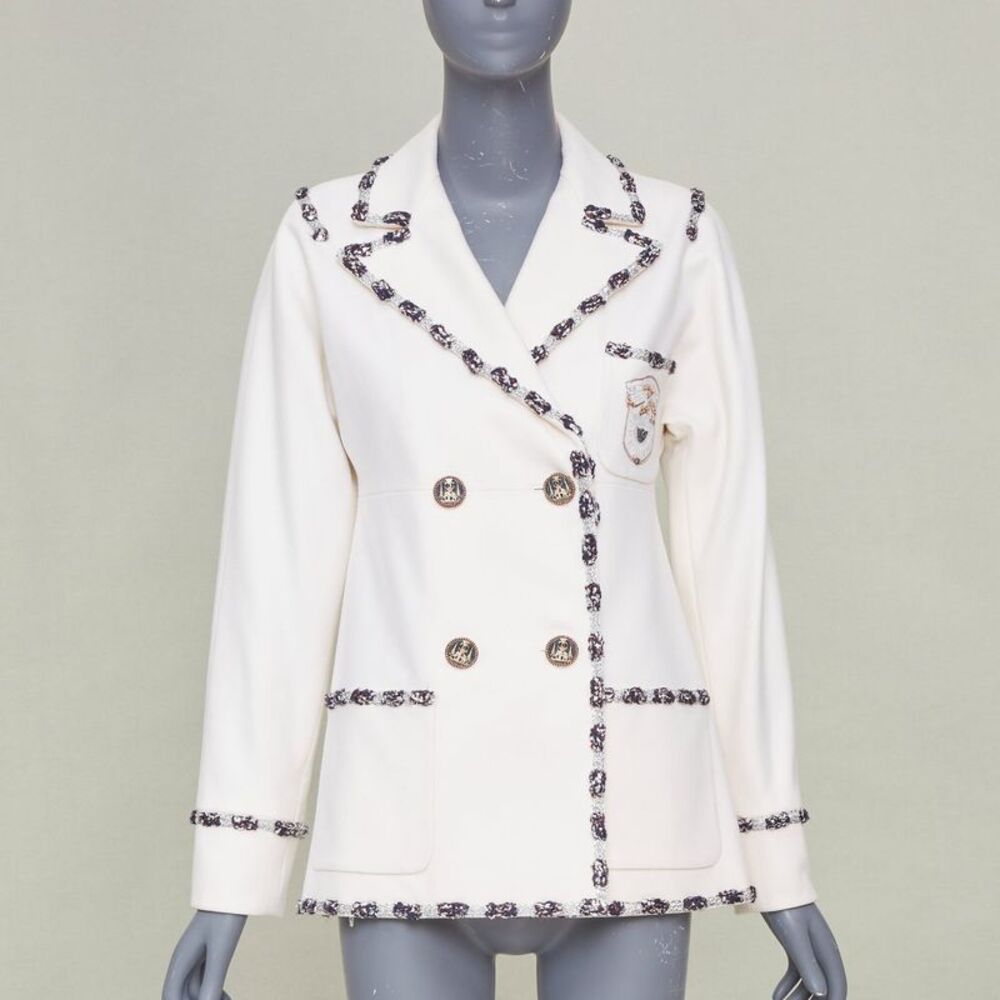 Chanel Paris Bombay embroidered knit jacket